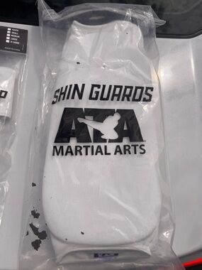NWT White Shin Guards